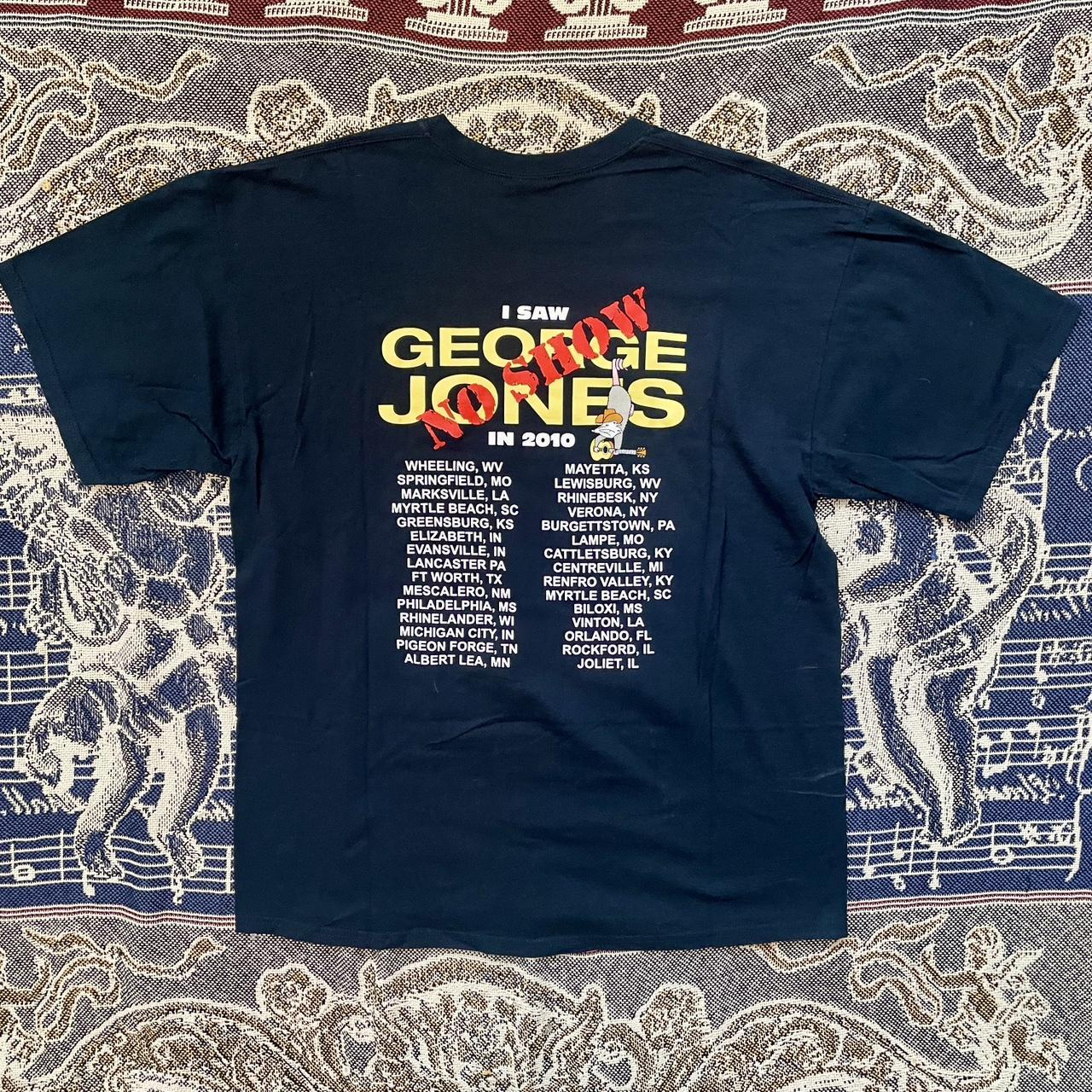2010 George Jones Band Tour Tee w/ Tour Dates on Back