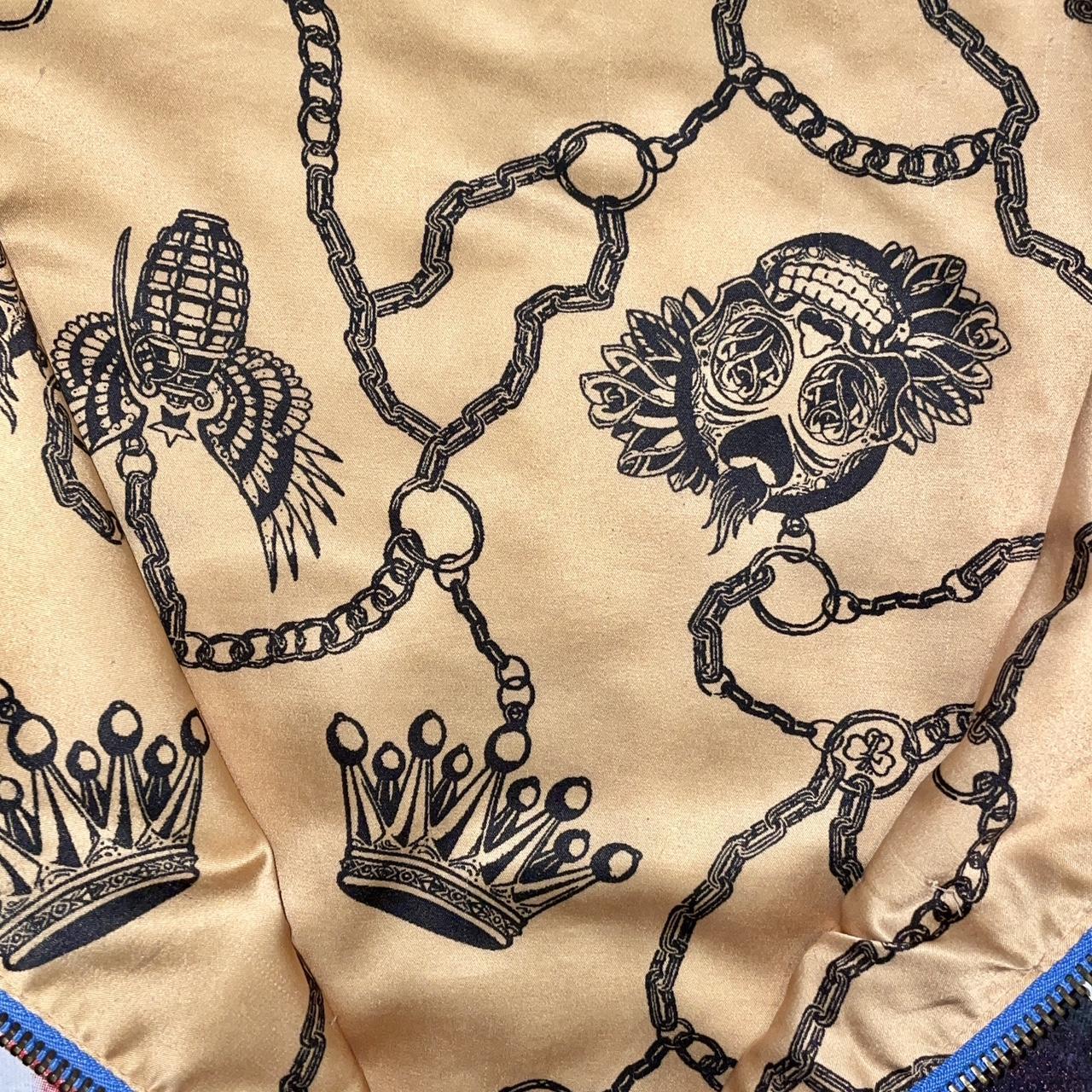 Vintage Y2K Ed Hardy x Christian Audigier Pink Skull & Crown Zip Up Hoodie with Rhinestones