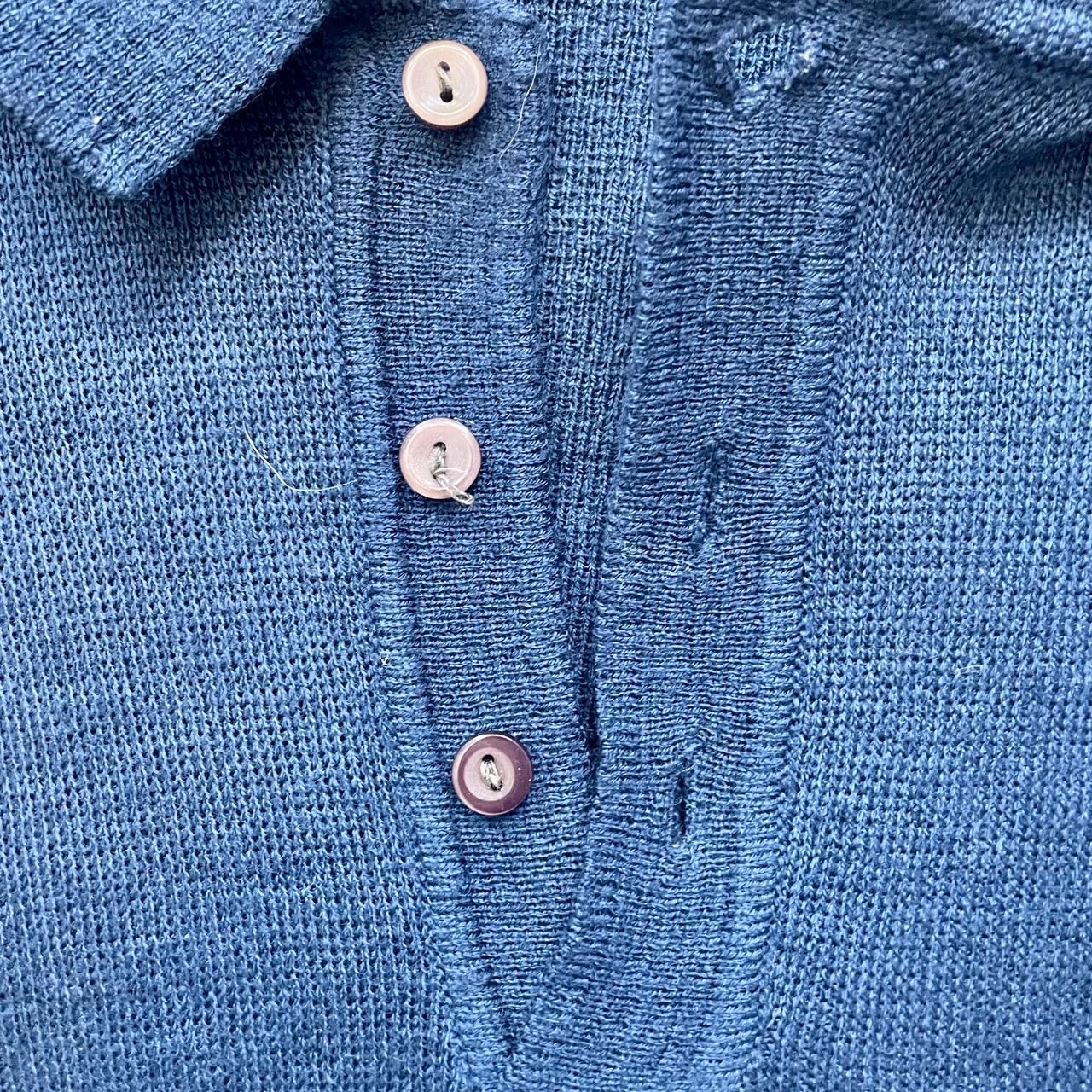Vintage 1970s Harbor Bay Trading Company 3 Button Collared 100% Acrylic Sweater •