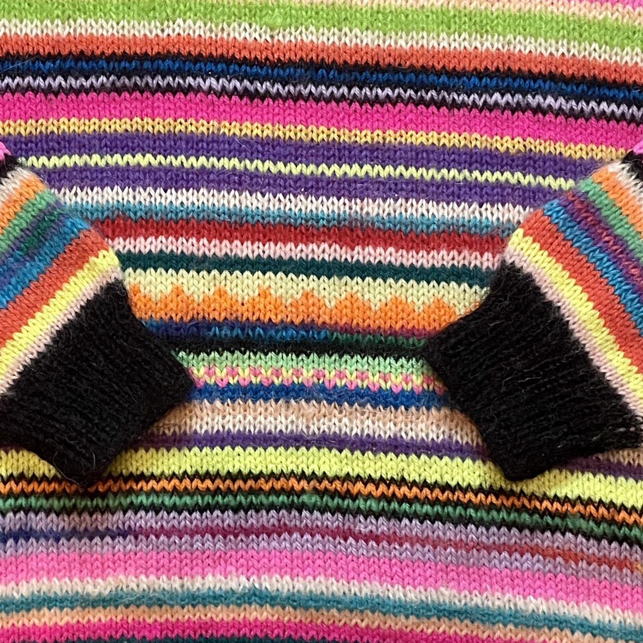 Vintage 1980’s Unique 1of 1 Pattern Handmade Acrylic Yarn Sweater