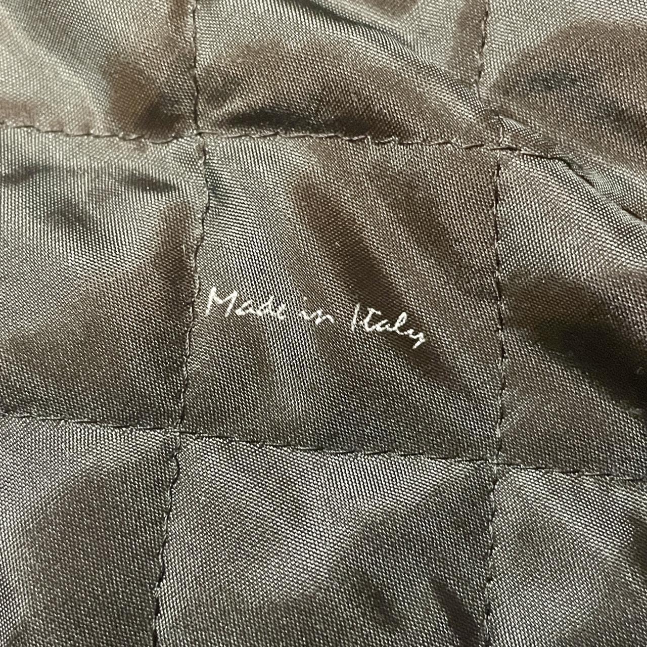 Vintage 1990s Armani Collezioni Vegan Faux Leather Jacket with Leather Trim Made in Italy •