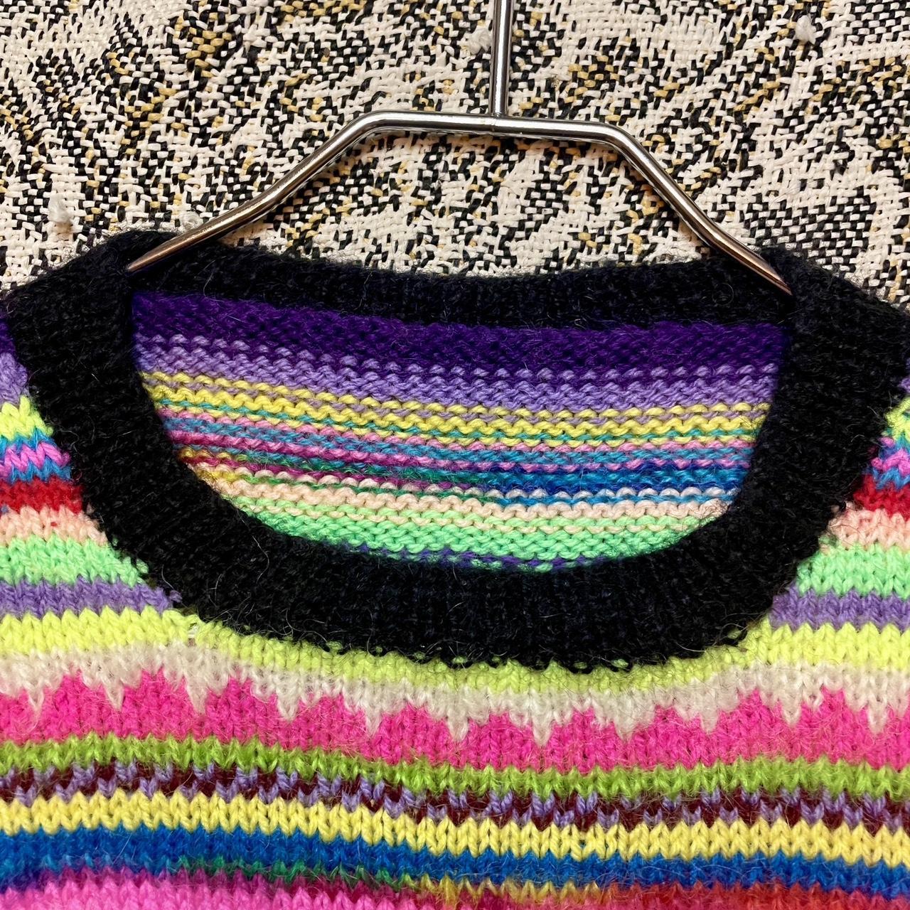 Vintage 1980’s Unique 1of 1 Pattern Handmade Acrylic Yarn Sweater