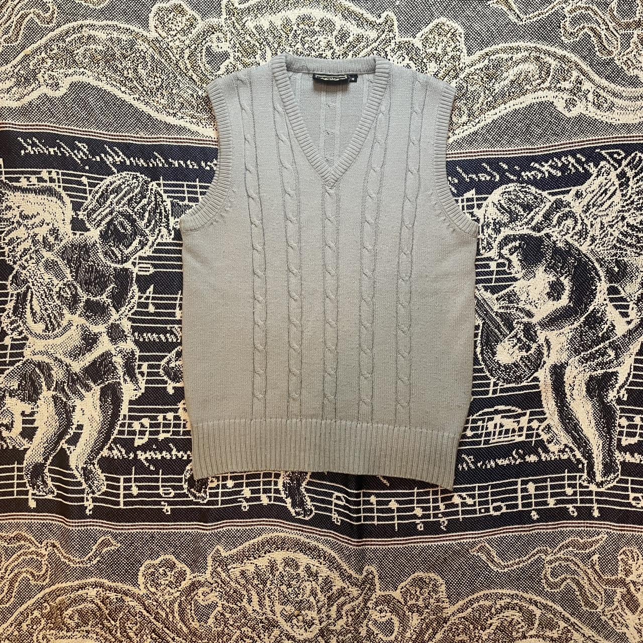 Vintage 1980s Atkinson Acrylic Grey Sweater Vest •