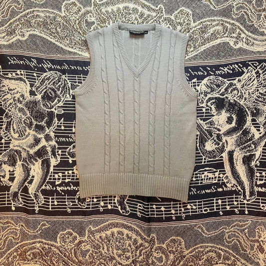 Vintage 1980s Atkinson Acrylic Grey Sweater Vest •