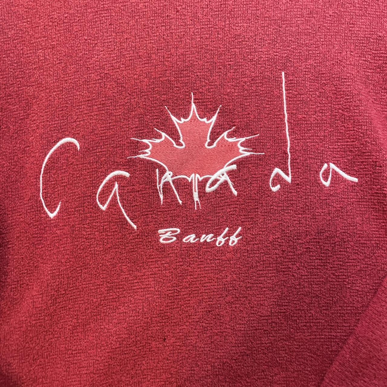 Vintage 90s Collection Unique “Canada Banff” Red Maple Leaf Crew Neck Sweatshirt •