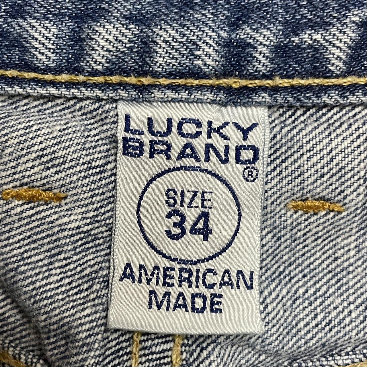 Vintage 1990s Lucky Brand Dungarees Denim Jeans “165 Straight Leg Zipper Fly” Fit Made in USA