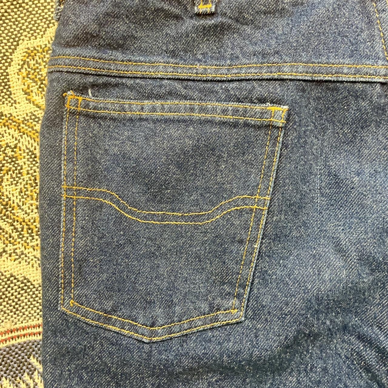 Vintage 1970s Dickies Flannel Lined Faded Denim Jeans w/ Talon 42 Zipper