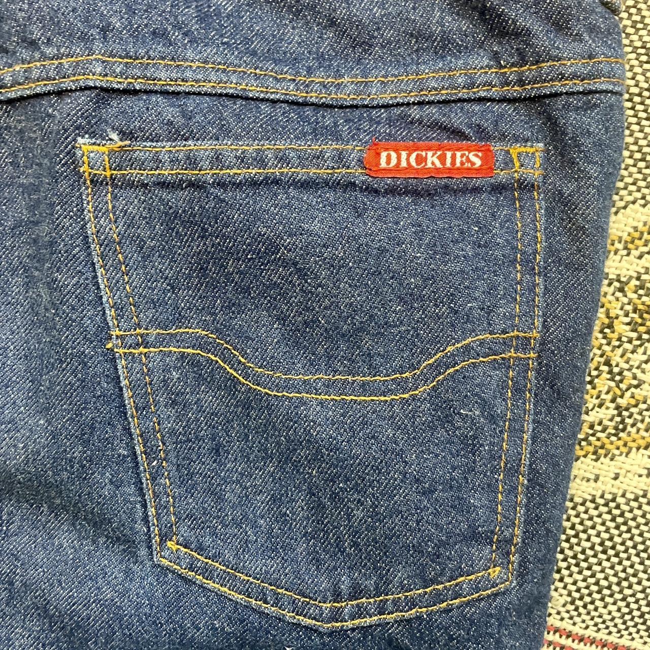 Vintage 1970s Dickies Flannel Lined Faded Denim Jeans w/ Talon 42 Zipper