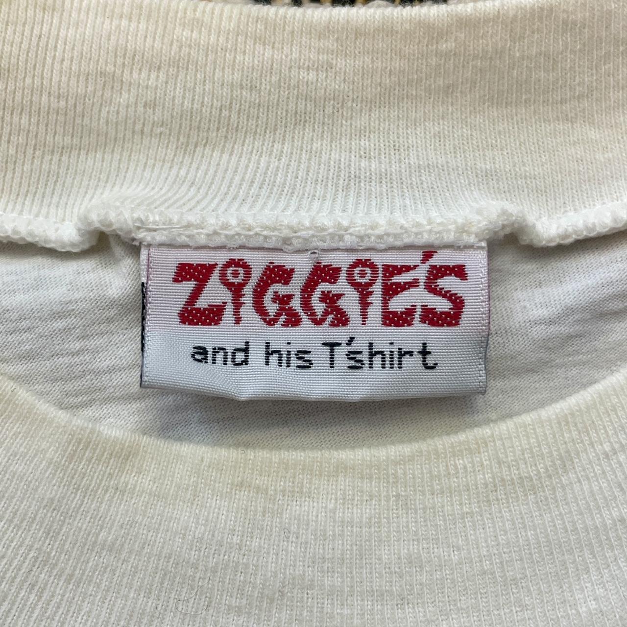 Vintage 1990’s ZIGGIE’S & his T’Shirts Tag Single Stitch Mask Tee Shirt •