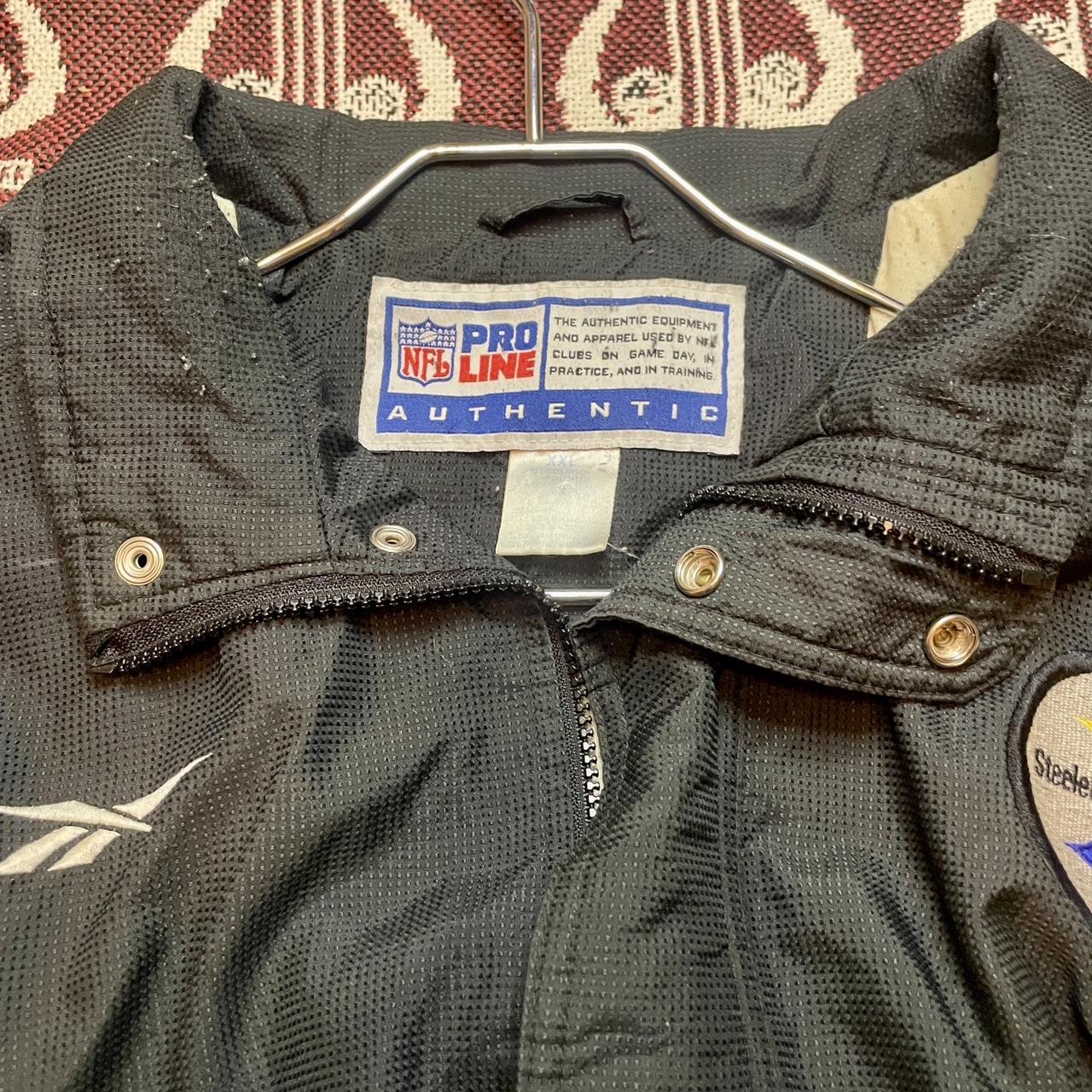Vintage 1990s Pro Line NFL Steelers Reebok Jacket with Front, Back, & Arm Embroidery •