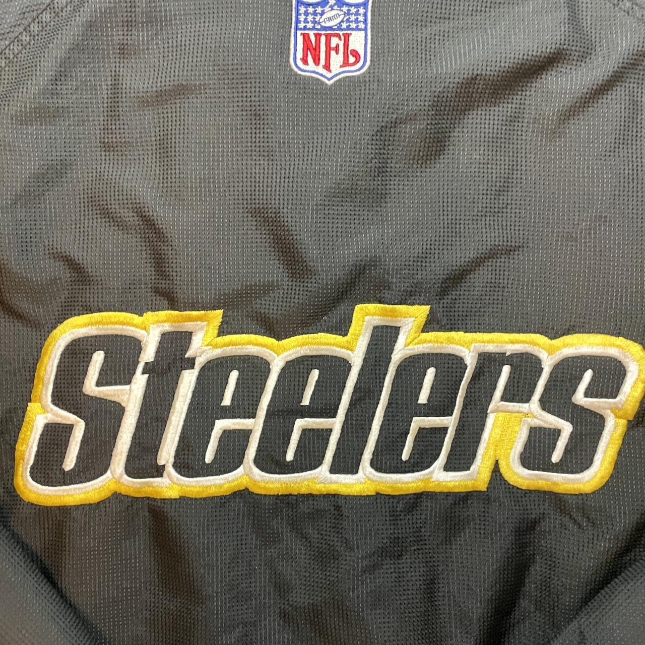 Vintage 1990s Pro Line NFL Steelers Reebok Jacket with Front, Back, & Arm Embroidery •