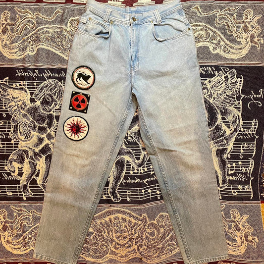 Vintage 1980s Parasuco Santana Hardware Acid-Washed Denim Jeans •