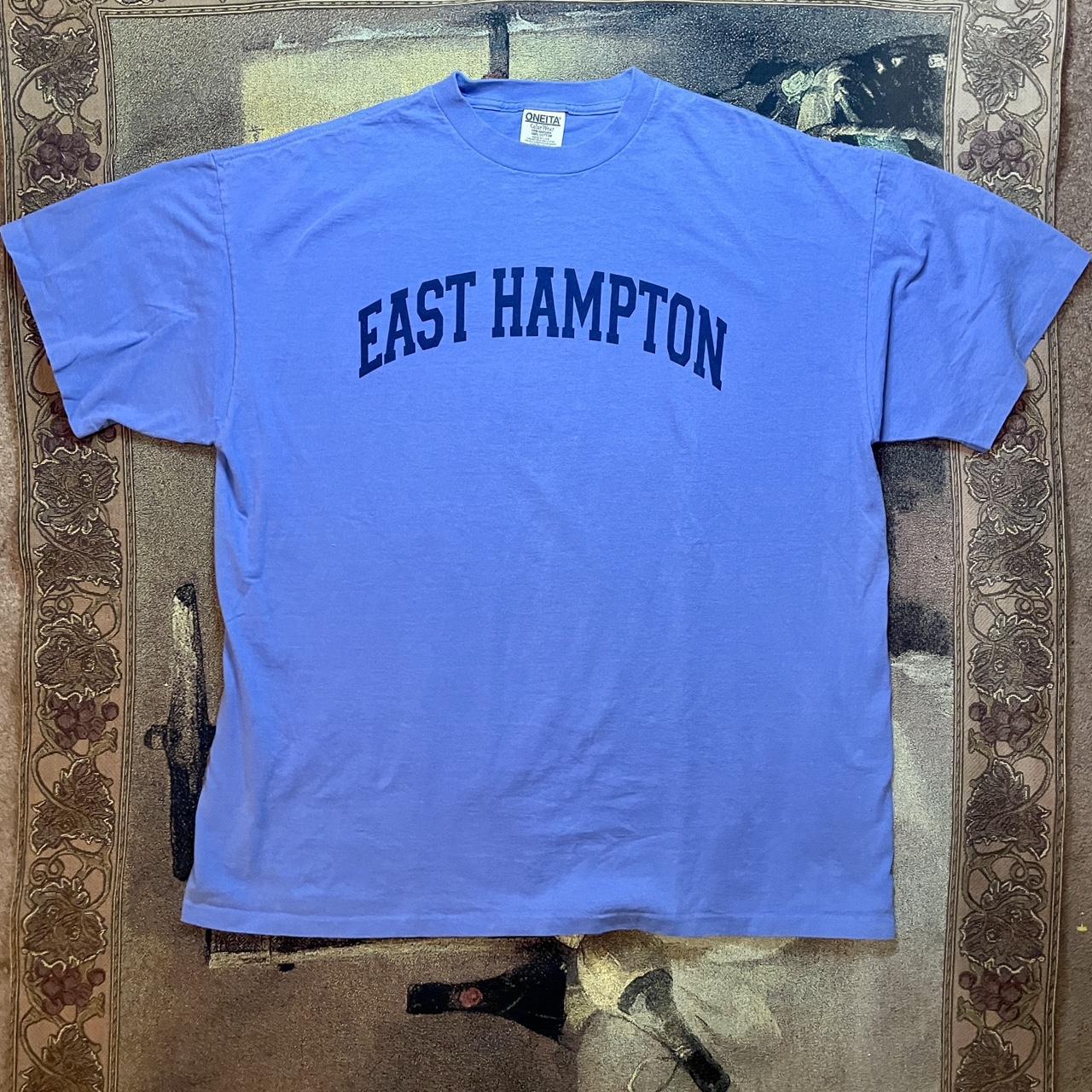 Vintage 1990s East Hampton Single Stitch Tee on Oneita Tag made in USA •