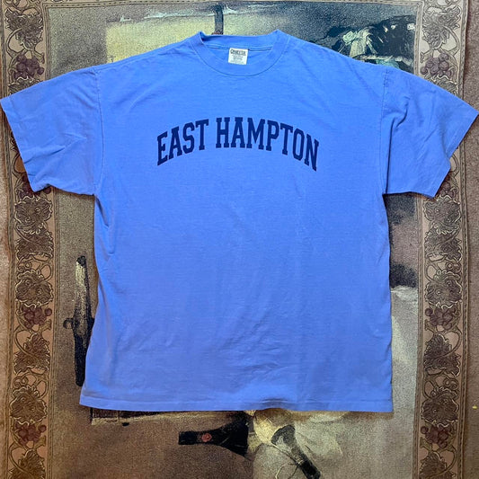 Vintage 1990s East Hampton Single Stitch Tee on Oneita Tag made in USA •