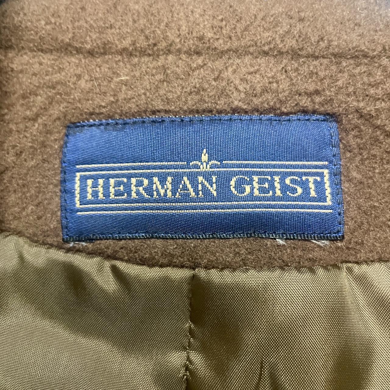 Vintage 1980s Herman Geist Brown Wool Six Button Suit Jacket Blazer •