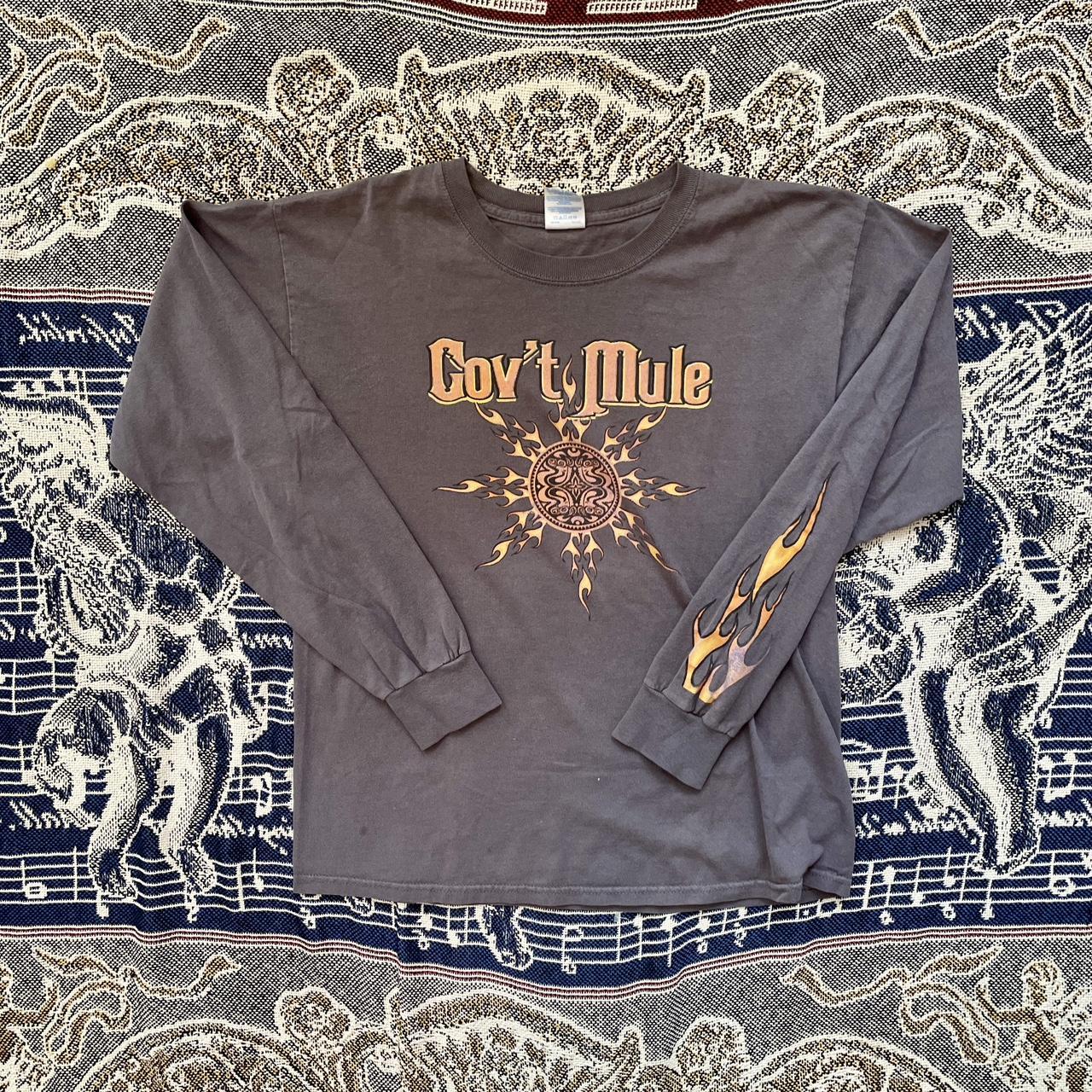 Vintage Y2K Gov’t Mule Band Tee w/ front & sleeve flame hits •