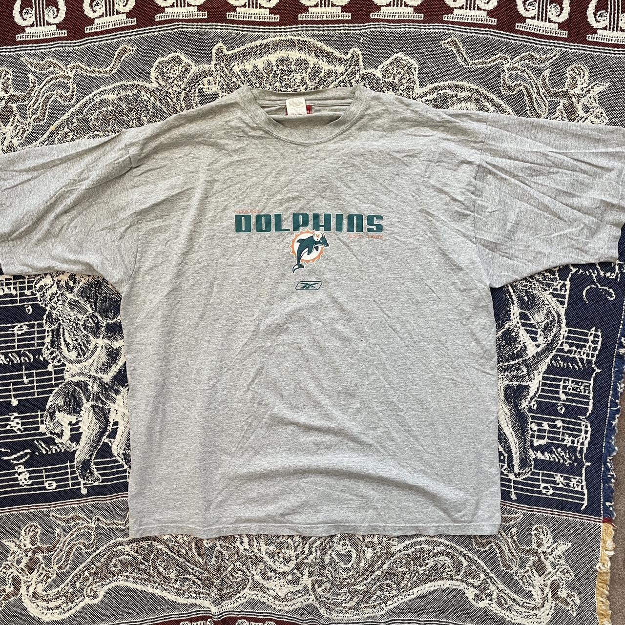 Vintage Y2K 2000s Miami Dolphins Tee Shirt on Reebok Tag •