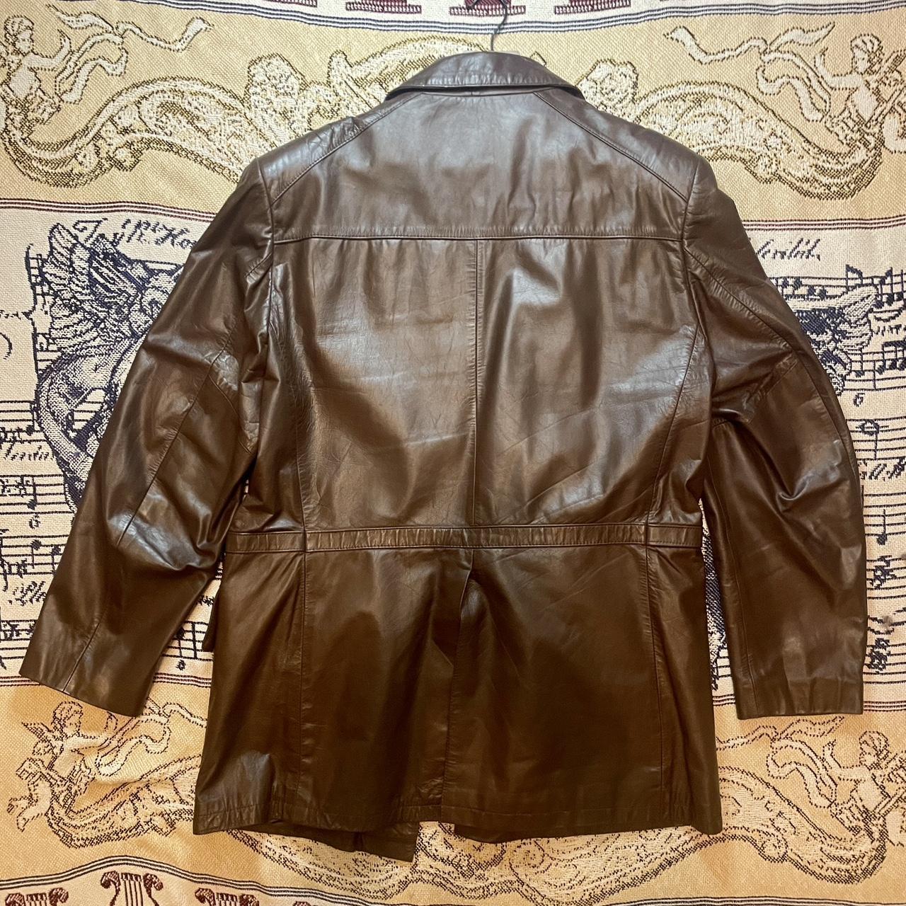 Vintage 1970s Clipper Mist Leather Trench Coat w/ Removable Liner Made in Korea •