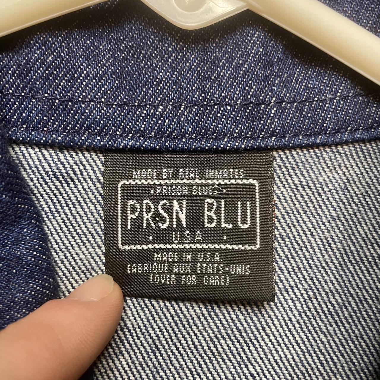 Vintage 1980s Prison Blues Denim Chore Coat Made by Inmates made in USA •