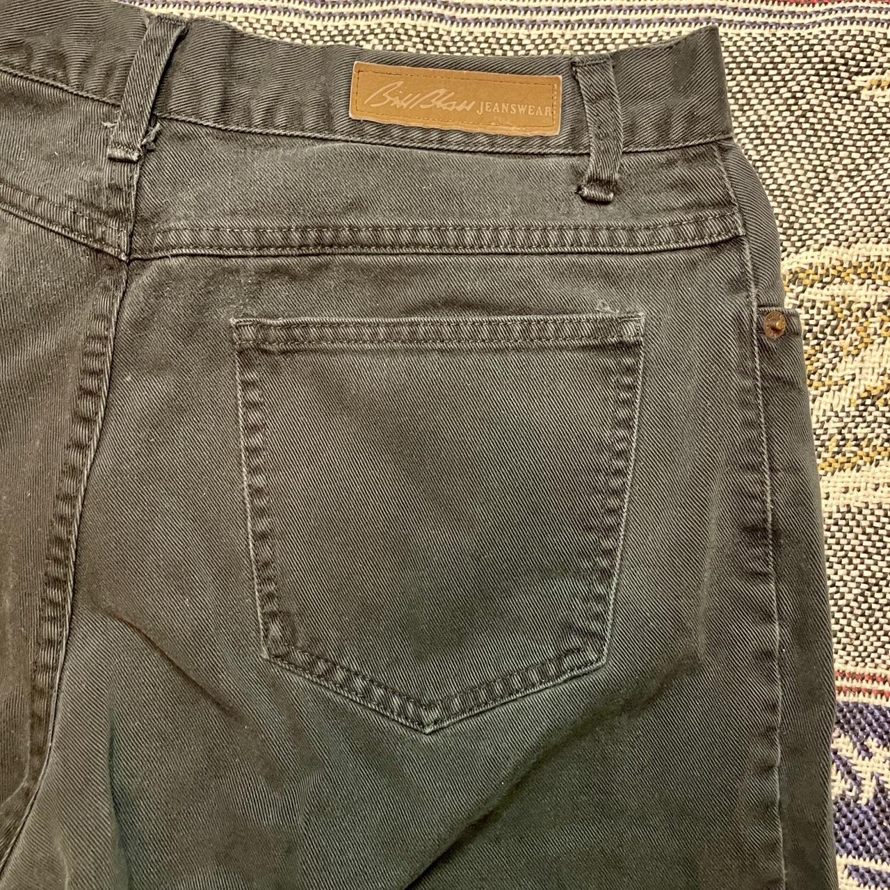 Vintage 1990s Bill Blass Black Denim Jeans 100% Cotton •