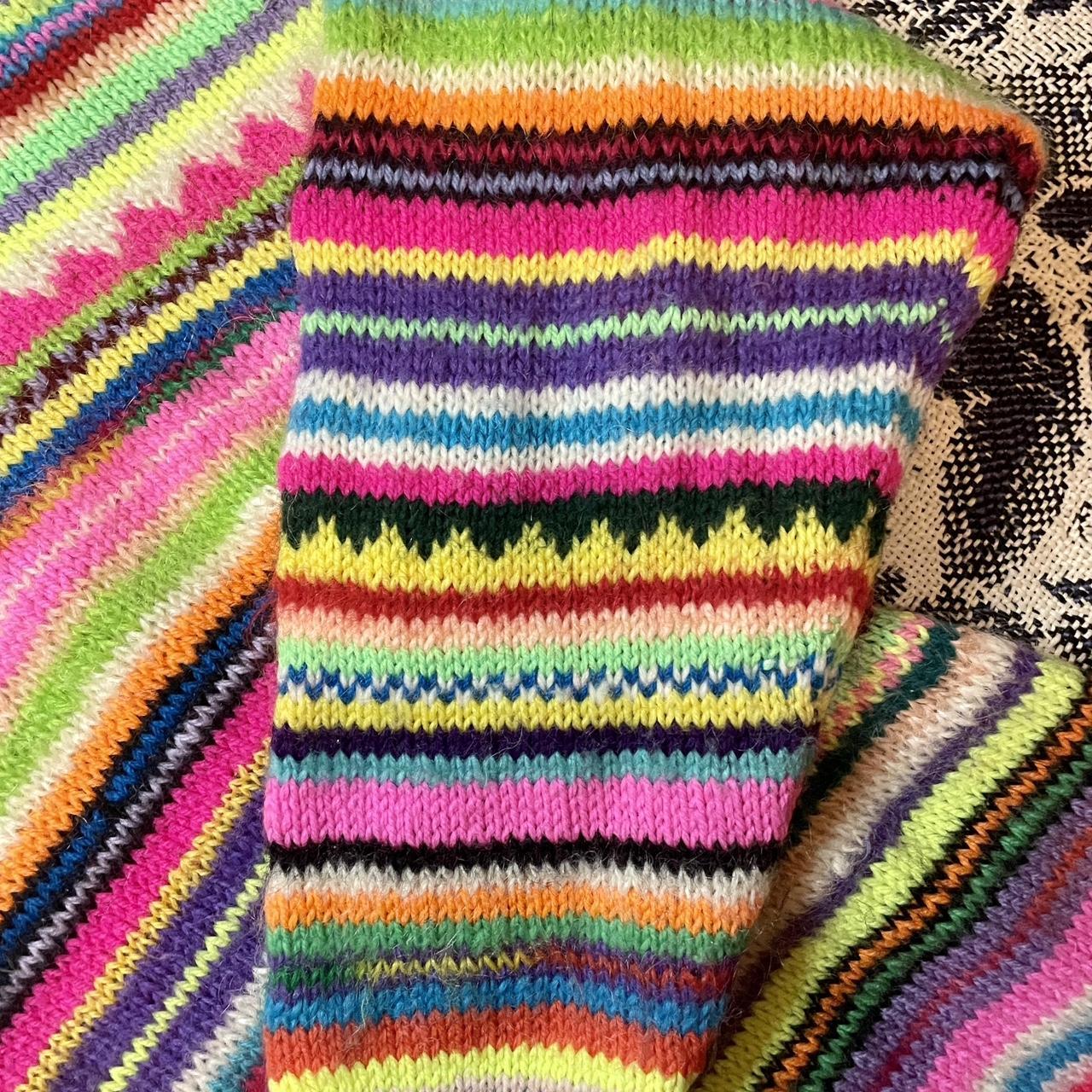 Vintage 1980’s Unique 1of 1 Pattern Handmade Acrylic Yarn Sweater