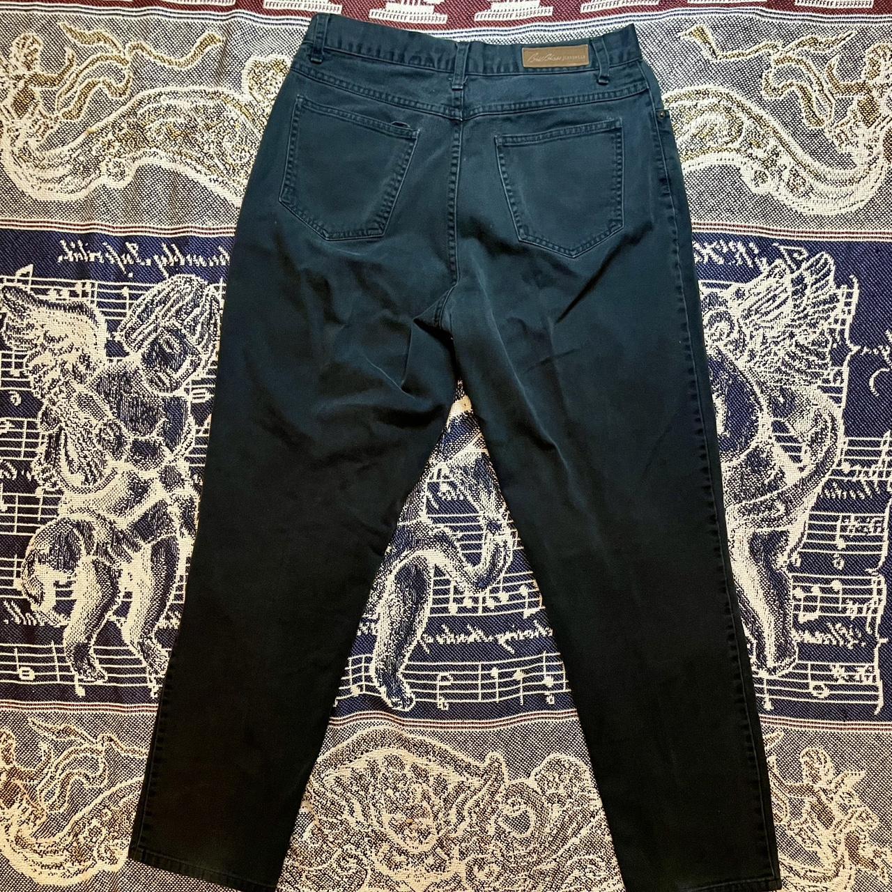Vintage 1990s Bill Blass Black Denim Jeans 100% Cotton •