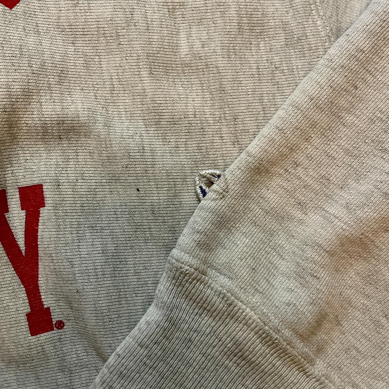 Vintage Late 1990s Fairfield University Champion Reverse Weave Crewneck w/ Distressed Sleeve cuffs •
