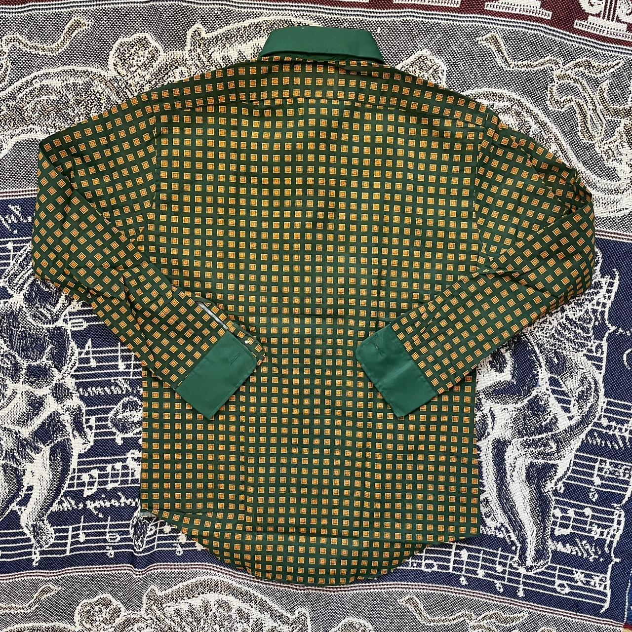 Vintage 1970s Oxford Shirt Makers Flared Butterfly Collar Button Up Cocktail Shirt