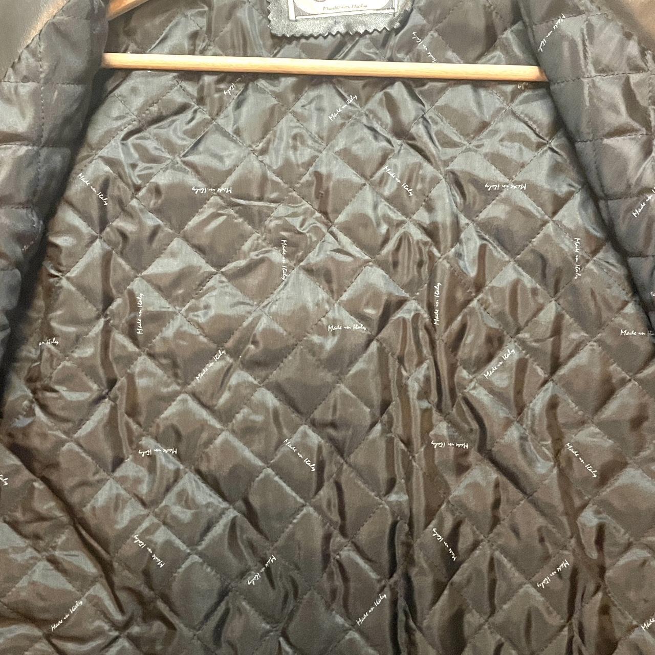 Vintage 1990s Armani Collezioni Vegan Faux Leather Jacket with Leather Trim Made in Italy •