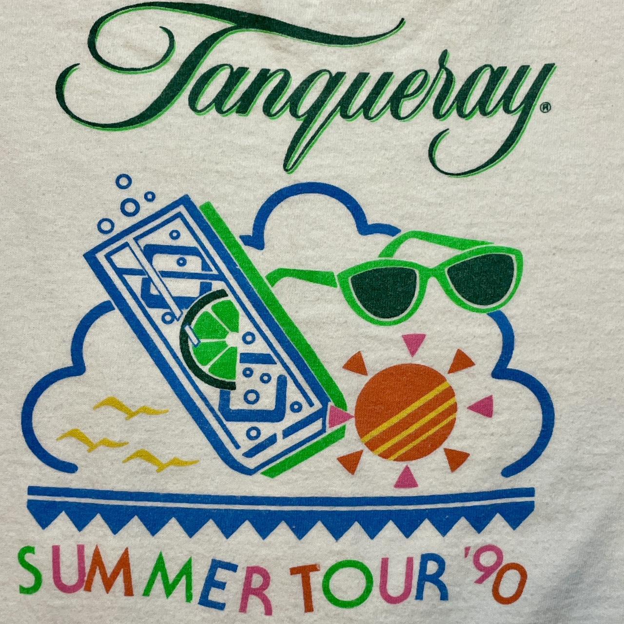 Vintage 1990 Tangueray Summer Tour 90’ Single Stitch Made in USA Tee Shirt on RP Heavyweight, Front & Back Hit •