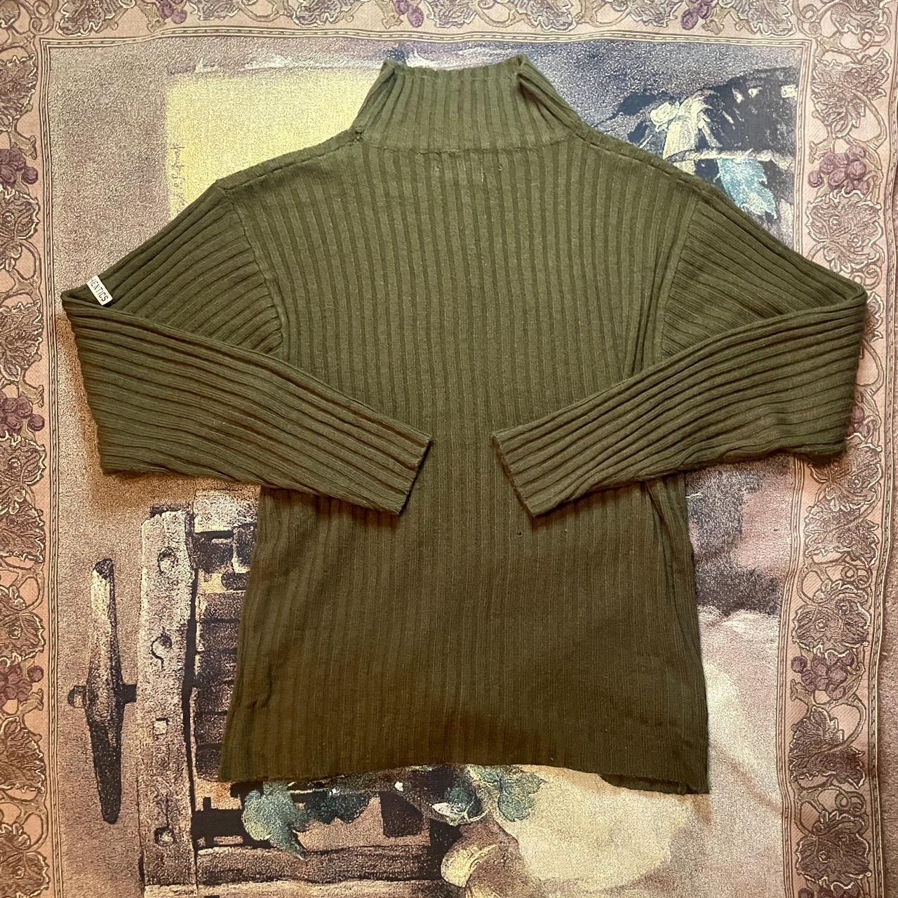 Vintage 90s Bugle Boy Authentics Acrylic Turtle Neck Sweater •