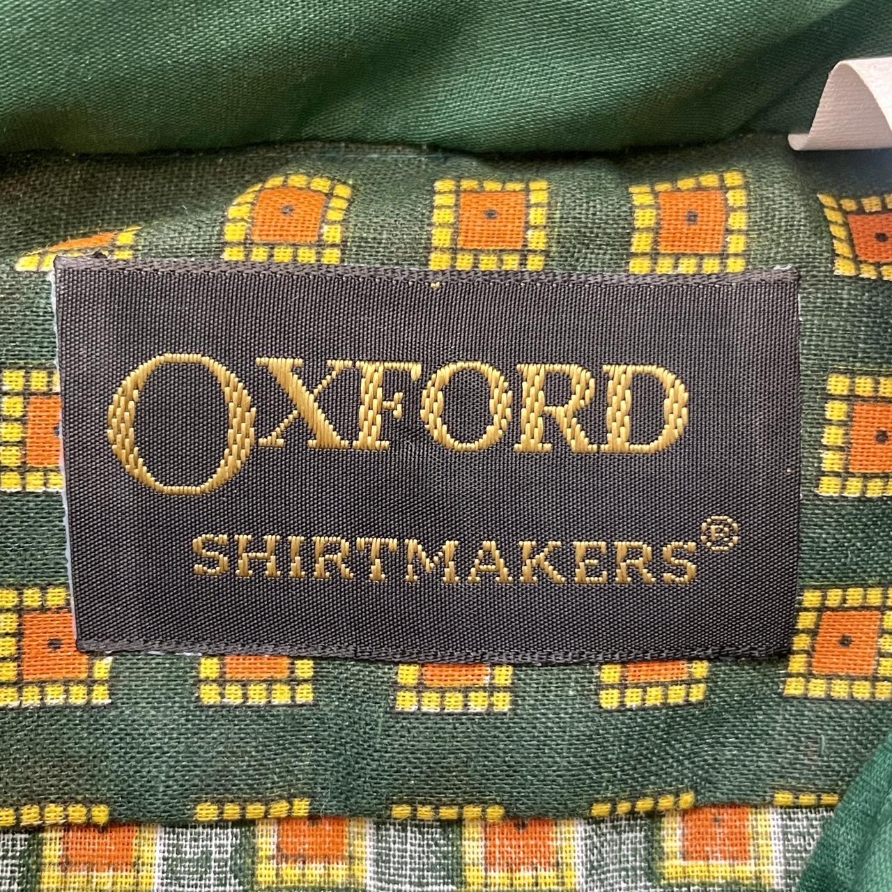 Vintage 1970s Oxford Shirt Makers Flared Butterfly Collar Button Up Cocktail Shirt