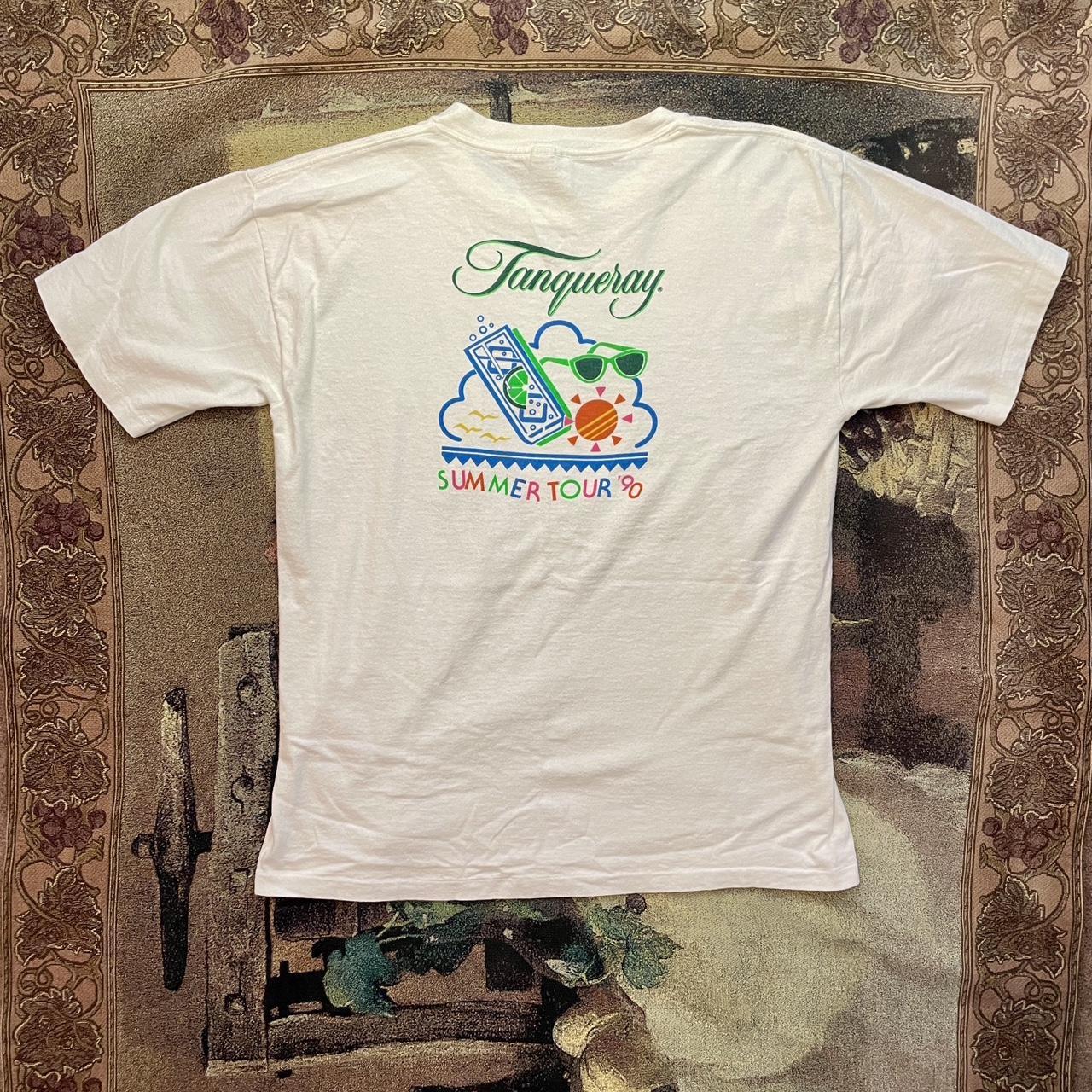 Vintage 1990 Tangueray Summer Tour 90’ Single Stitch Made in USA Tee Shirt on RP Heavyweight, Front & Back Hit •