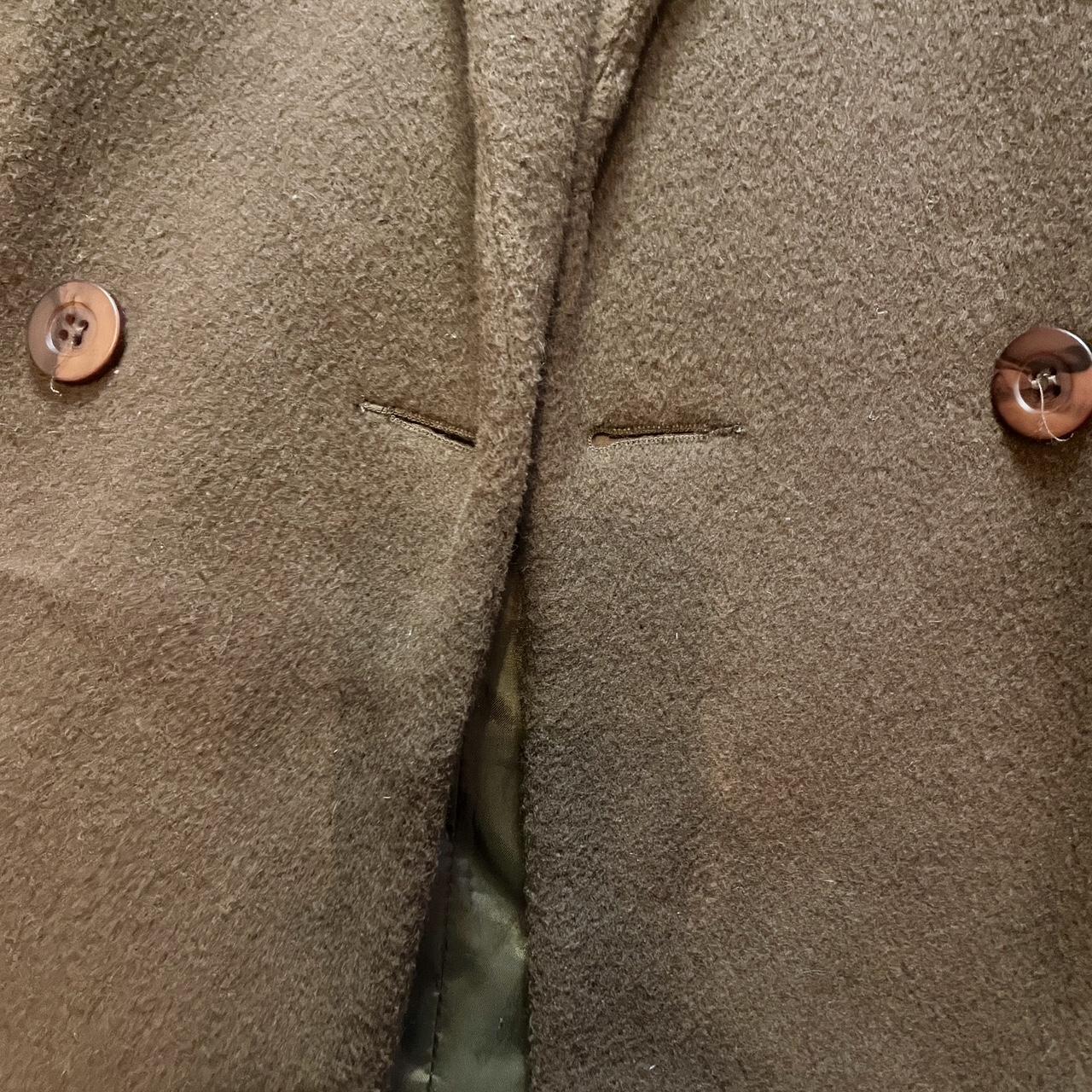 Vintage 1980s Herman Geist Brown Wool Six Button Suit Jacket Blazer •