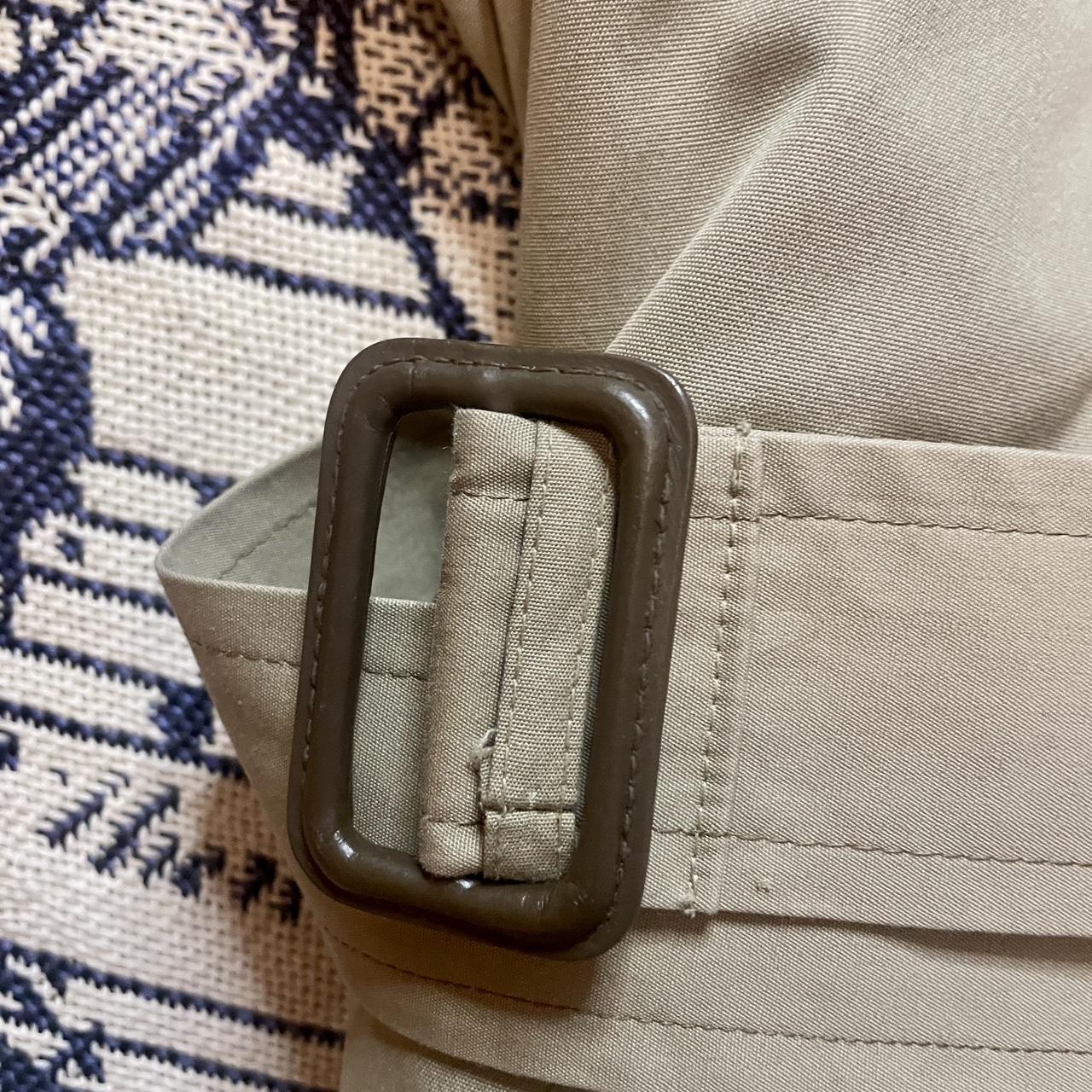 Vintage 1970s Clipper Mist Beige Double Breasted Trench Coat w/ Belt & Removable Blanket Liner •