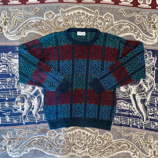 Vintage 1980s Jantzen Acrylic Ugly Christmas Sweater Made in USA •