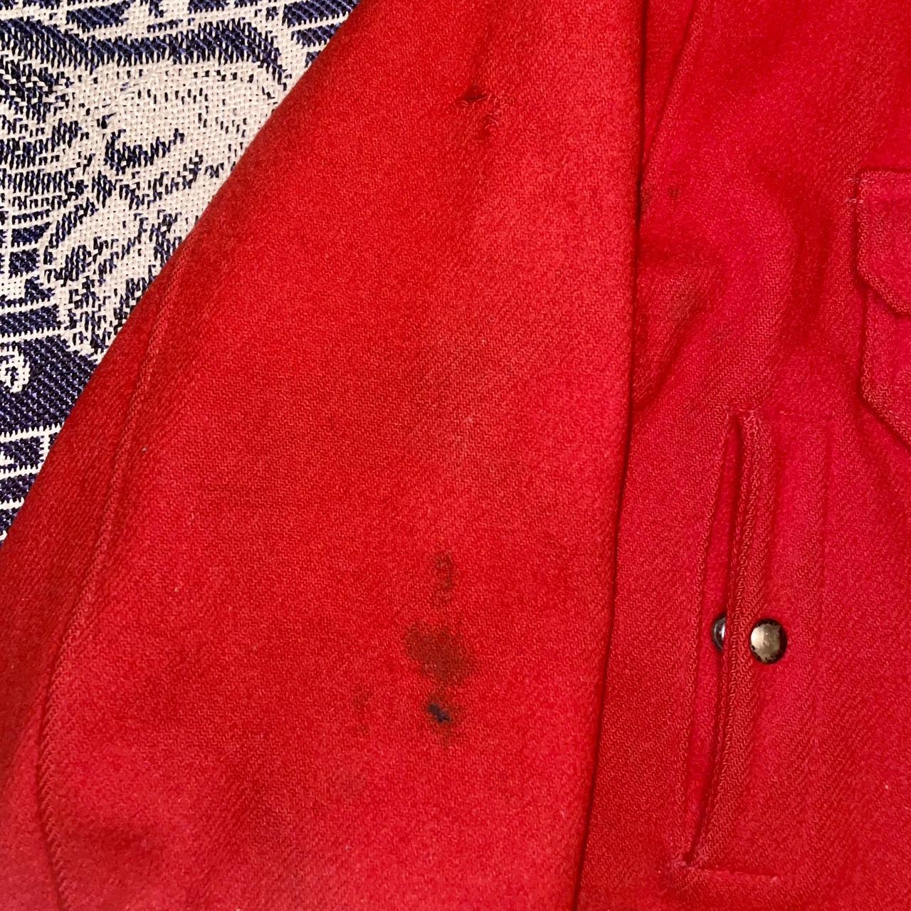 Vintage 1950s Woolrich Mens 46 Cruiser 502 Red Wool Mackinaw Heavy Hunting Jacket •