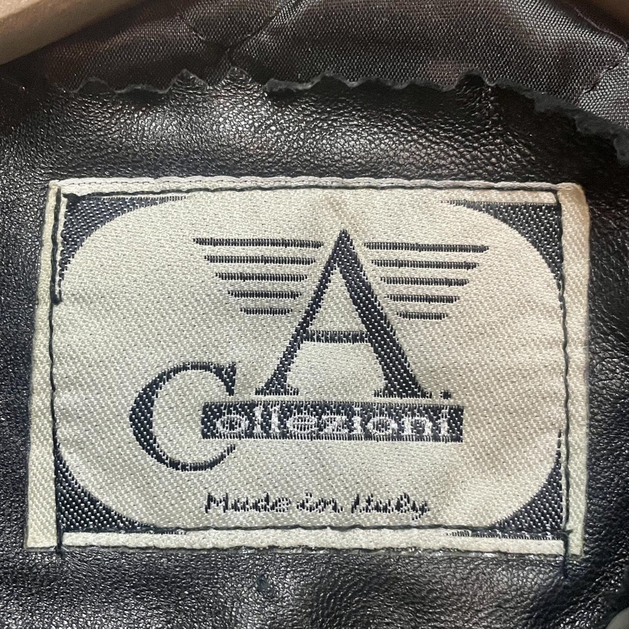 Vintage 1990s Armani Collezioni Vegan Faux Leather Jacket with Leather Trim Made in Italy •