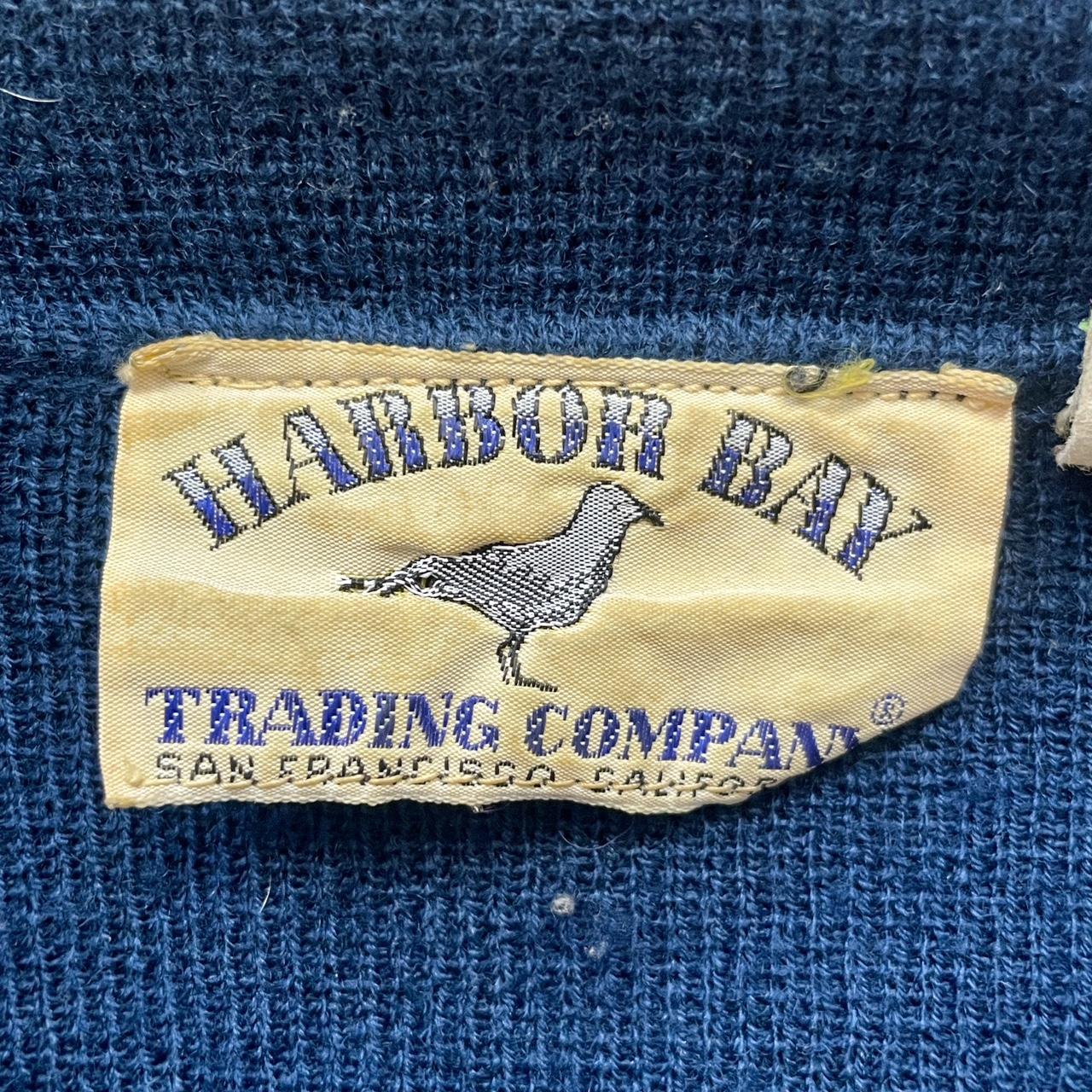 Vintage 1970s Harbor Bay Trading Company 3 Button Collared 100% Acrylic Sweater •