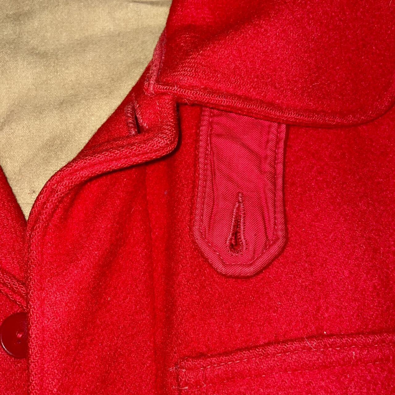 Vintage 1950s Woolrich Mens 46 Cruiser 502 Red Wool Mackinaw Heavy Hunting Jacket •