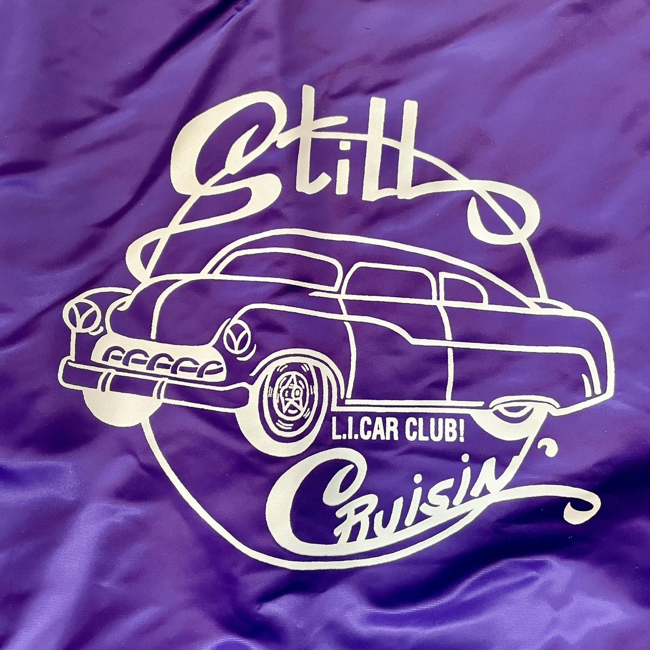 Vintage 1980s Long Island Car Club “Still Cruisin’” Varsity Outer Shell Jacket w/ Name Embroidered on GAME Sportswear Tag Made in USA