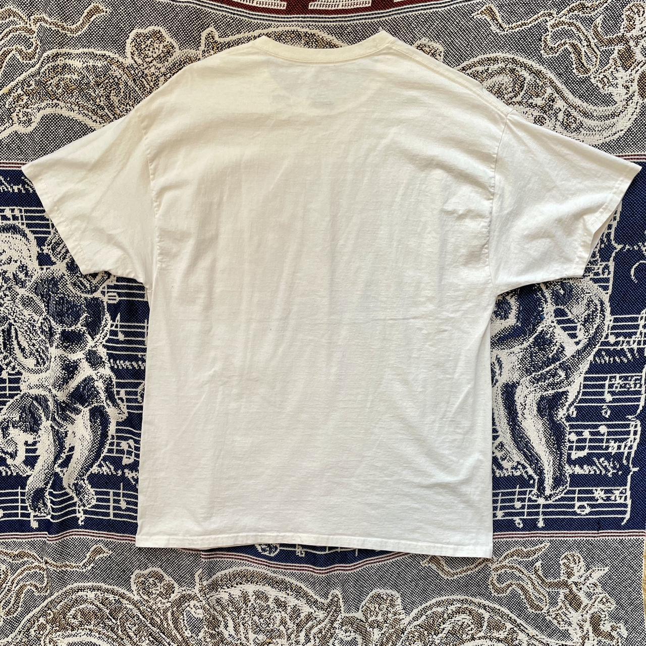 Y2K Dancing Man Artwork Tee-Shirt on Hanes Tag •