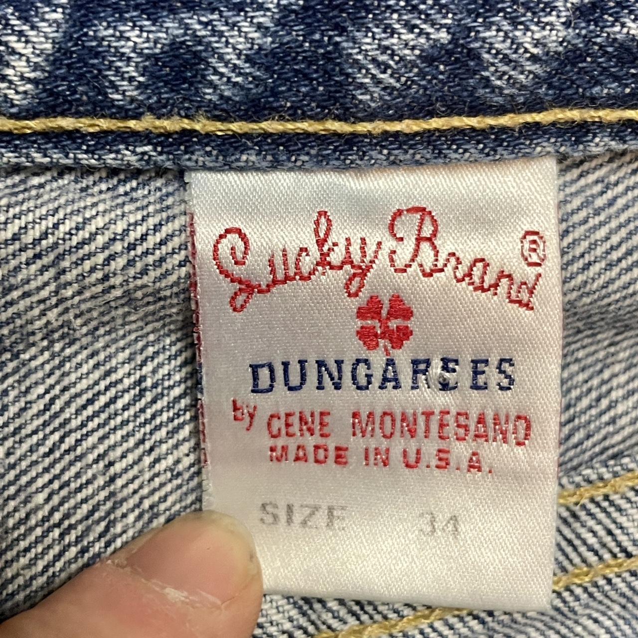 Vintage 1990s Lucky Brand Dungarees Denim Jeans “165 Straight Leg Zipper Fly” Fit Made in USA