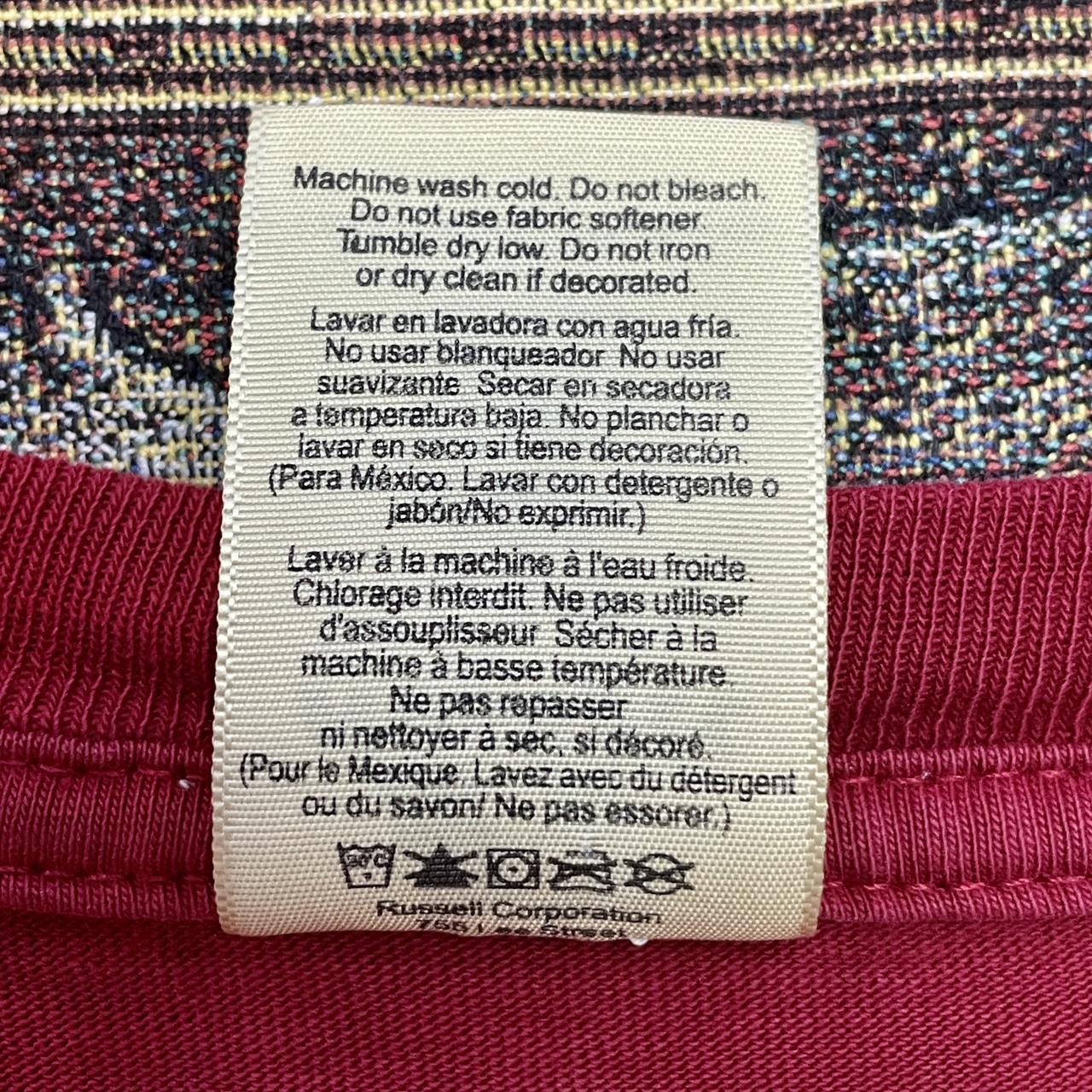 Vintage 1990s Russell Athletic Red Blank V-Stitch Tee Shirt •