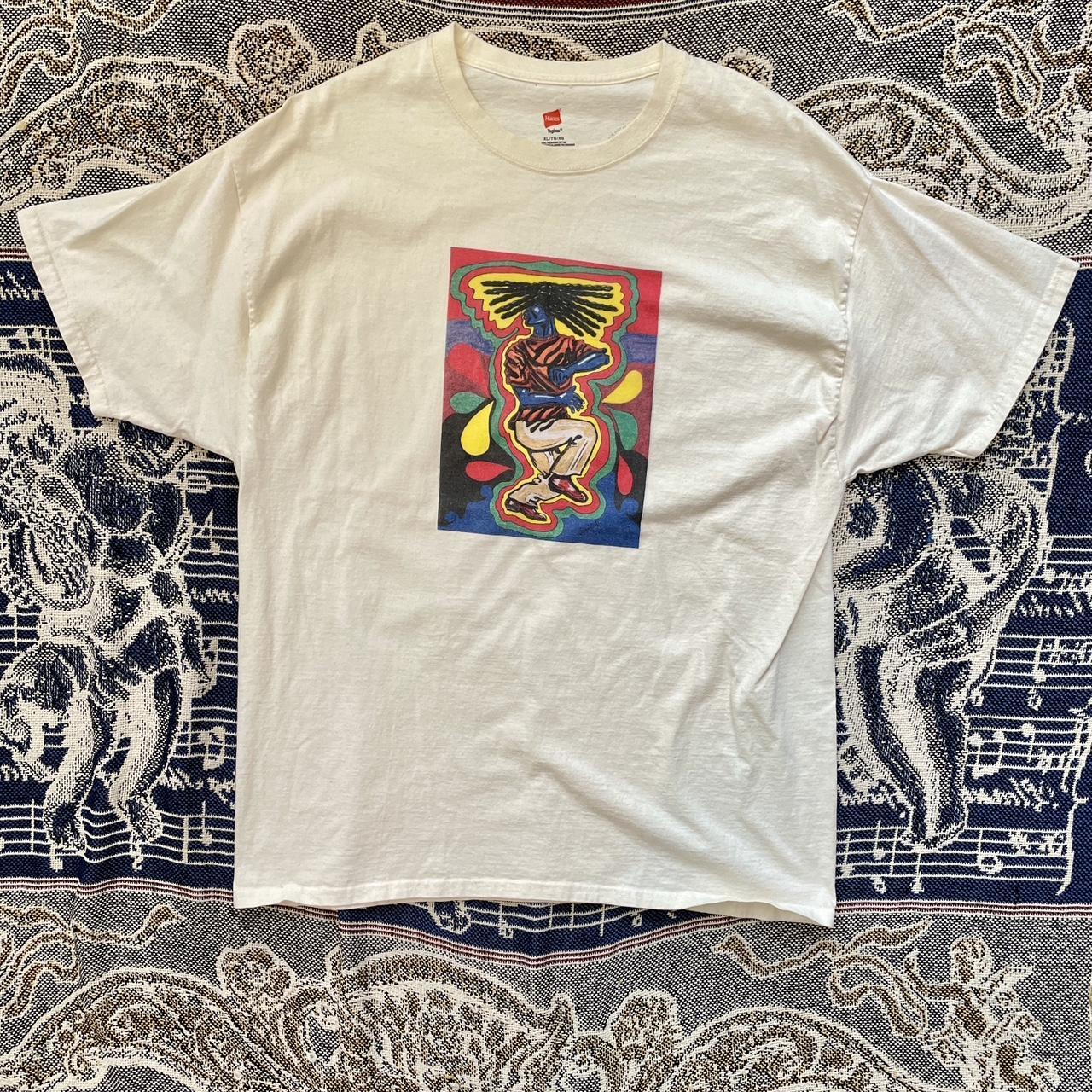 Y2K Dancing Man Artwork Tee-Shirt on Hanes Tag •