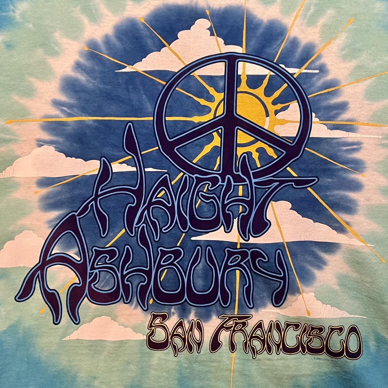 Vintage Y2K 2004 Liquid Blue Haight Ashbury San Francisco Single Stitch Tee Shirt •