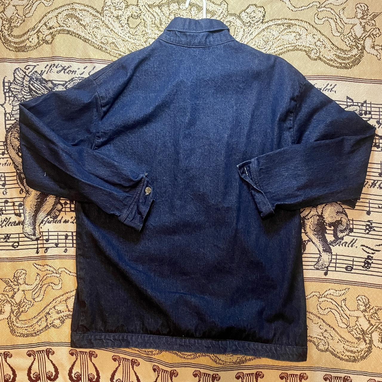 Vintage 1980s Prison Blues Denim Chore Coat Made by Inmates made in USA •