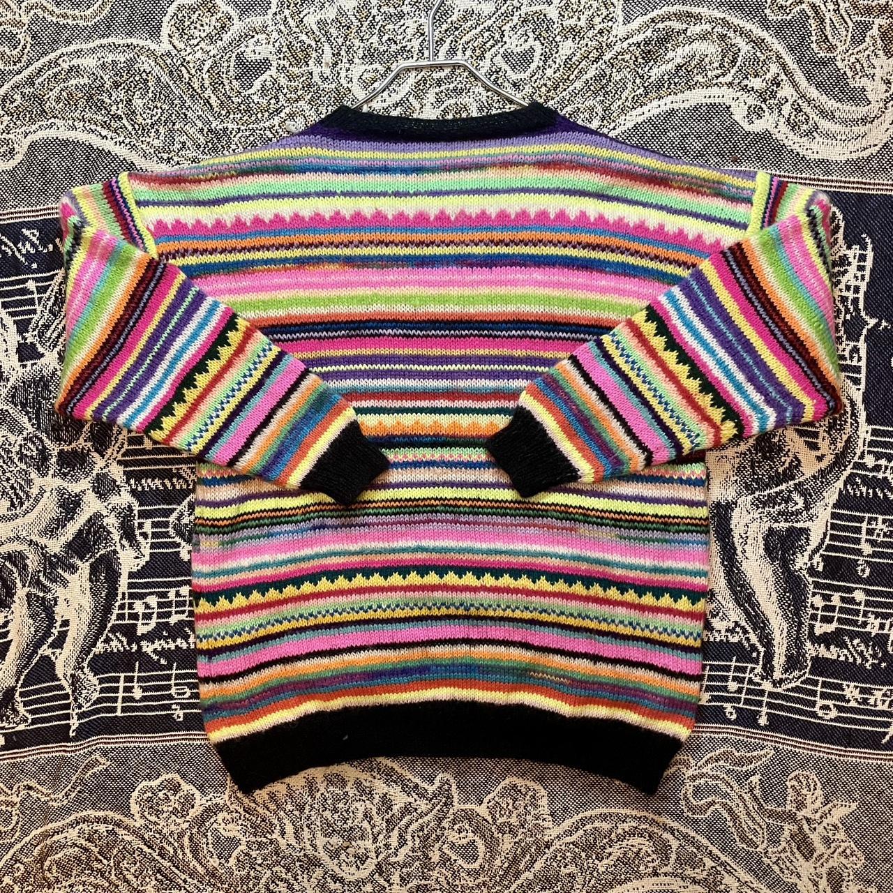 Vintage 1980’s Unique 1of 1 Pattern Handmade Acrylic Yarn Sweater