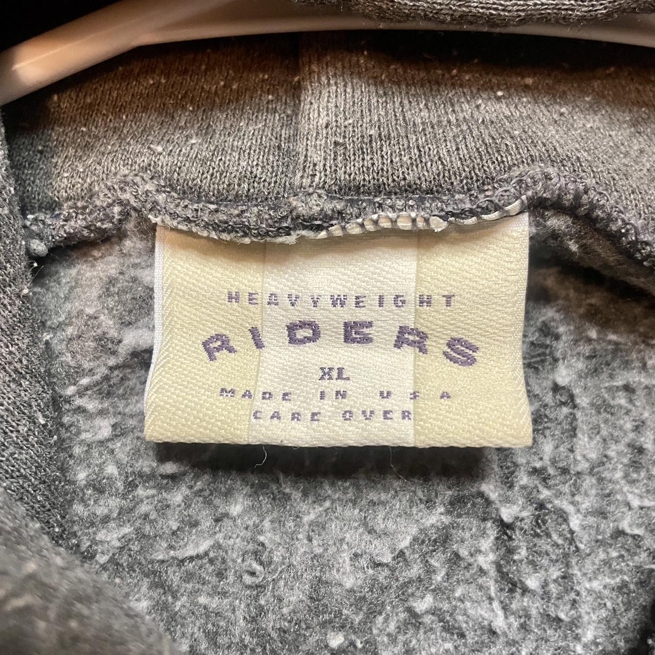 Vintage 80s Heavyweight RIDERS Grey Blank Pullover Hoodie Made in USA •