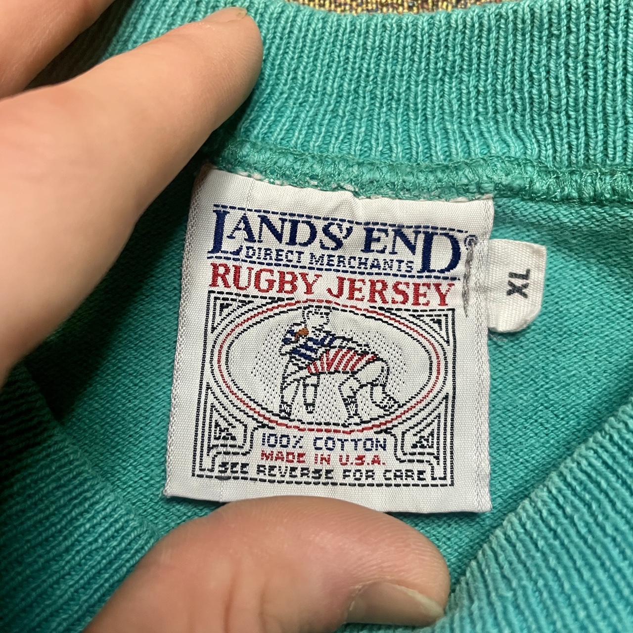Vintage 90s Lands End Rugby Sweater •